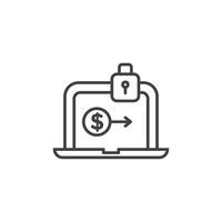 Safe transfer icon vector