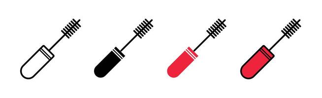 Mascara brush icon vector