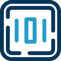 Center alignment Line Blue Two Color Icon vector