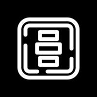 Horizontal Alignment Line Inverted Icon vector