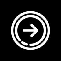 Right arrow Line Inverted Icon vector