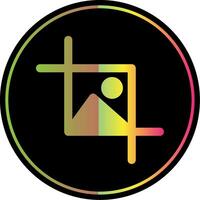 Crop selection Glyph Due Color Icon vector