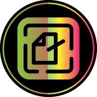Edit file Glyph Due Color Icon vector