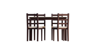 a small table and two chairs on a transparent background png