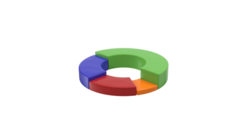 a colorful pie chart icon on a transparent background png