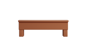 a wooden bench on a transparent background png