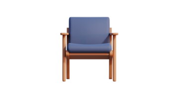 une bleu chaise sur une transparent Contexte png