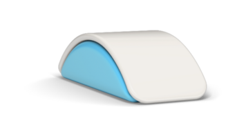 a white and blue mouse on a transparent background png