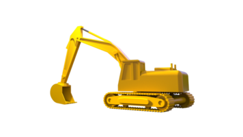 a yellow construction machine on a transparent background png