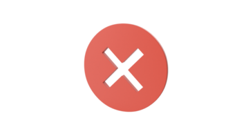 an x symbol on a red circle png