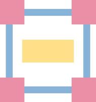 Rectangle frame Flat Light Icon vector