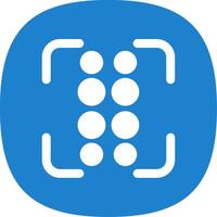 Reorder dots vertical Glyph Curve Icon vector