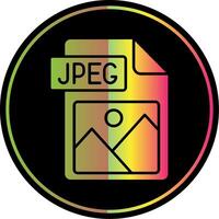 Jpg file format Glyph Due Color Icon vector