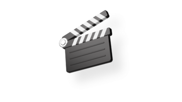 a movie clapper on a transparent background png