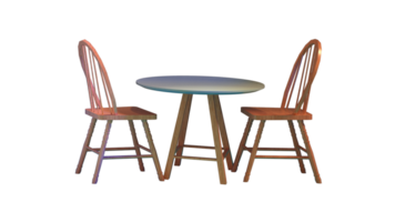 une table et chaises sur une transparent Contexte png