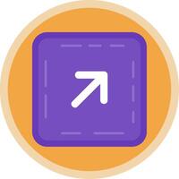 Up right arrow Flat Multi Circle Icon vector