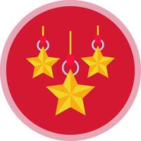Navidad estrella plano multi circulo icono vector