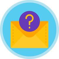 Question mark Flat Multi Circle Icon vector