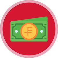 Swiss franc Flat Multi Circle Icon vector