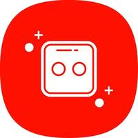 Dice two Glyph Curve Icon vector