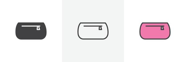 Cosmetic bag icon vector