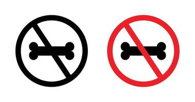 No bones sign vector