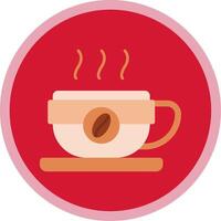 Coffee mug Flat Multi Circle Icon vector