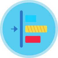 Left alignment Flat Multi Circle Icon vector