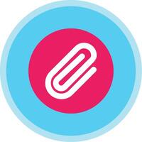 Paperclip 1 Flat Multi Circle Icon vector