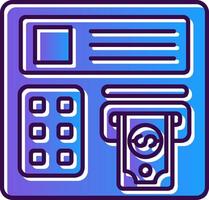 Atm machine Gradient Filled Icon vector