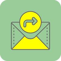 Right arrow Filled Yellow Icon vector