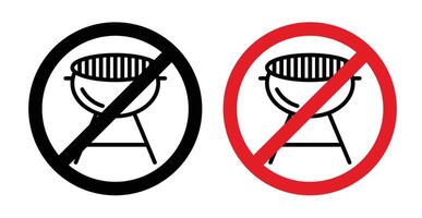 No grill sign vector