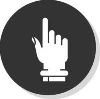 Hand click Glyph Grey Circle Icon vector