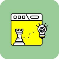 Strategic plan Filled Yellow Icon vector