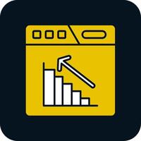 Bar chart Glyph Two Color Icon vector