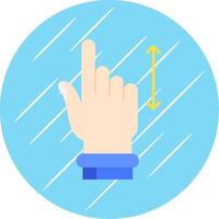 Vertical Scroll Flat Blue Circle Icon vector