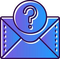 Question mark Gradient Filled Icon vector