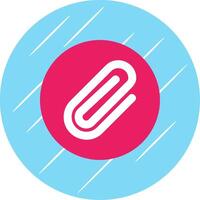 Paperclip 1 Flat Blue Circle Icon vector