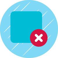 Delete square Flat Blue Circle Icon vector