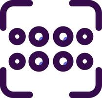Reorder dots horizontal Gradient Filled Icon vector