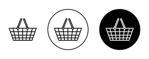 Shopping basket icon vector