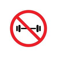 Forbidden barbell sign vector