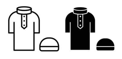 Ramadan clothes icon vector