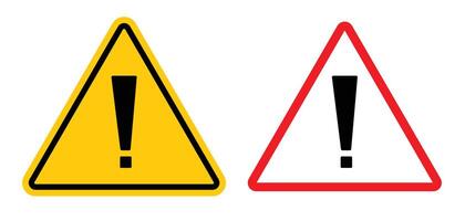 Warning attention sign vector