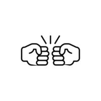 Fist bump icon vector