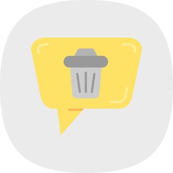 Delete message Flat Curve Icon vector