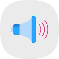 volume up Flat Curve Icon vector