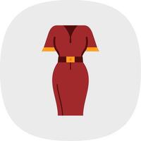 Mini dress Flat Curve Icon vector