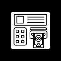 Atm machine Glyph Inverted Icon vector