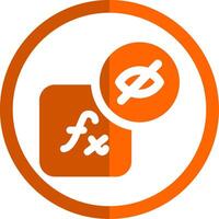 Hidden layer style Glyph Orange Circle Icon vector